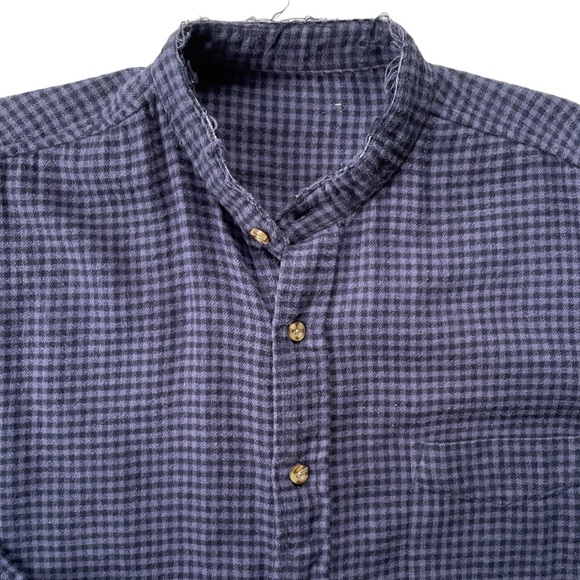 “Greg Lauren Style” Deconstructed Plaid Flannel Shirt - Picture 3 of 7